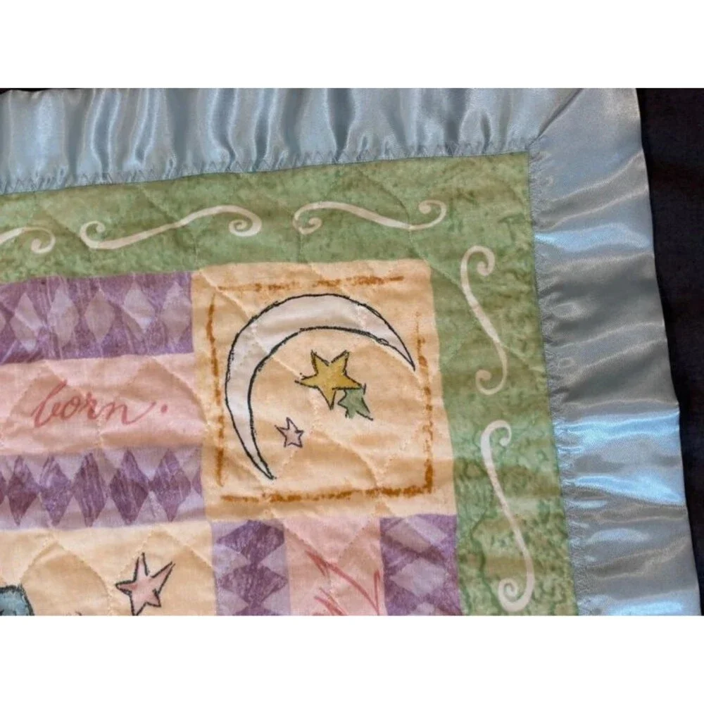 Vintage Whimsical Handmade Baby Quilt